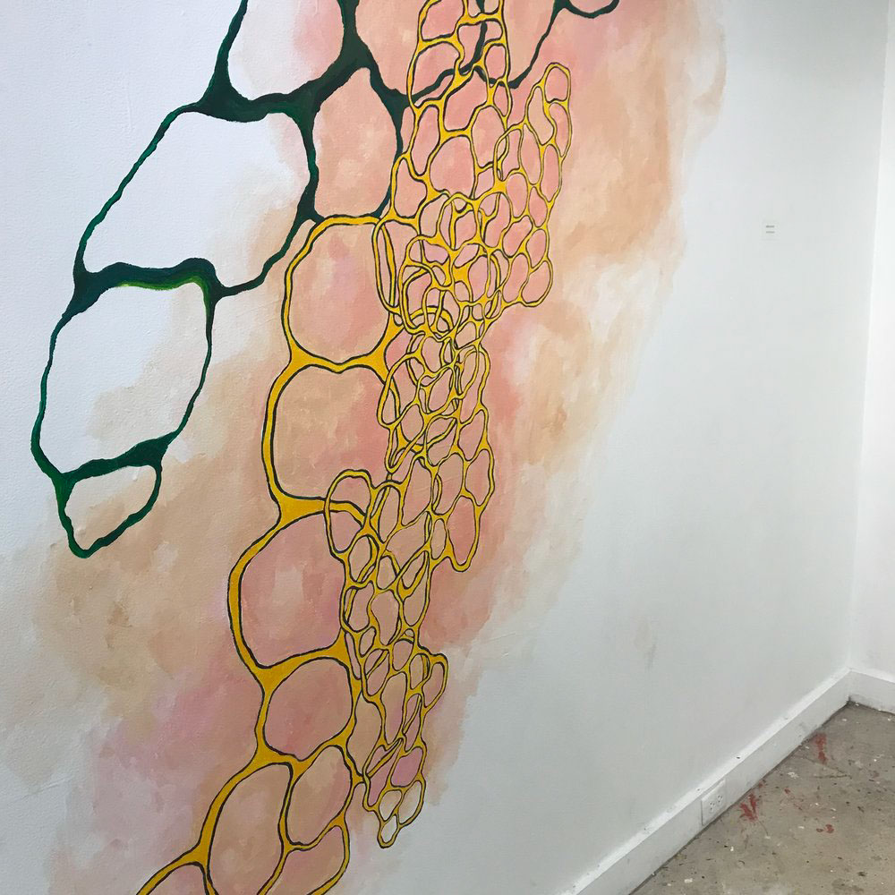 installation acrylic wall painting painting   structure system organisms cellular large scale