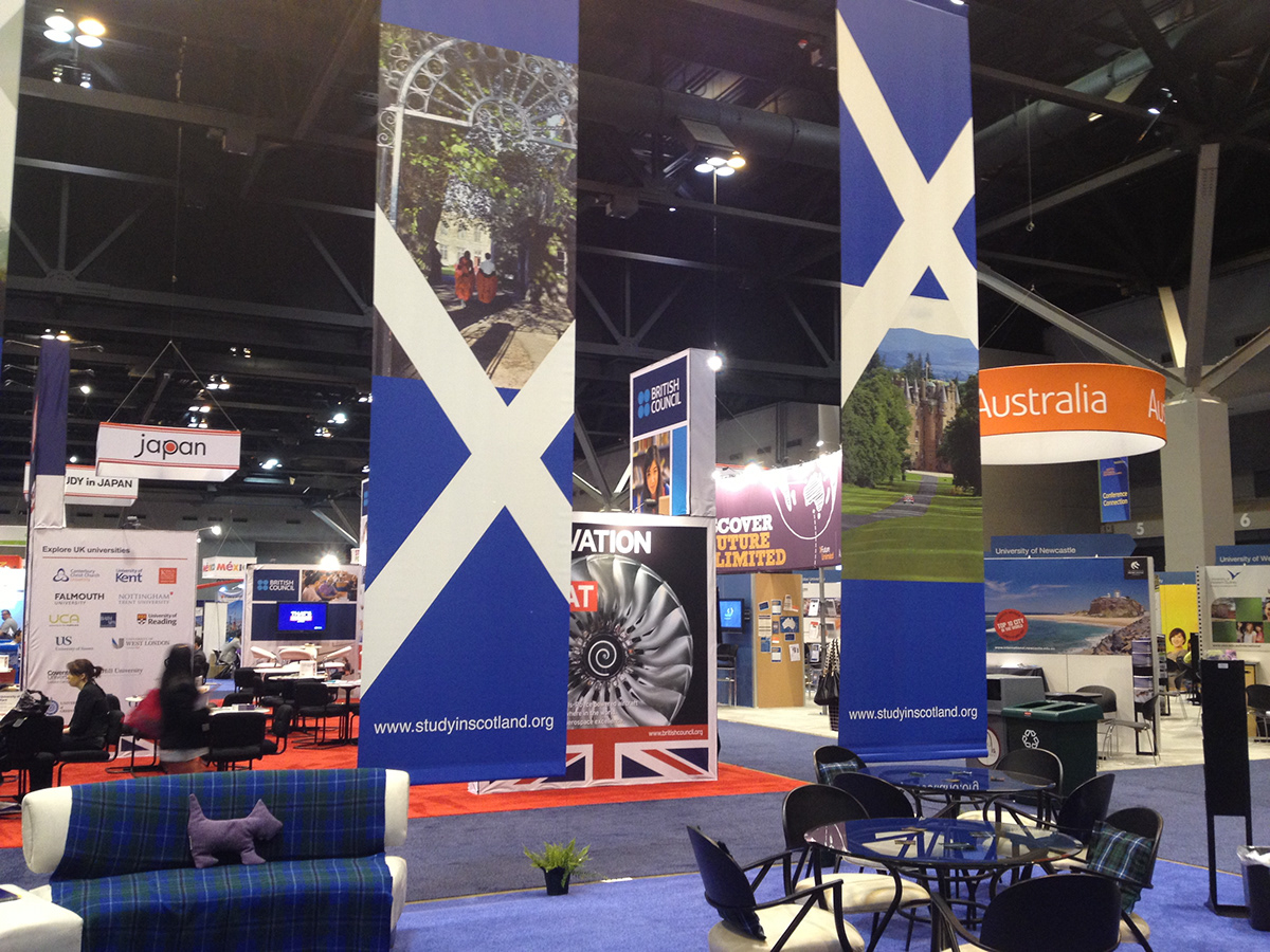 Scotland Study scotland Exhibition  banners podium graphics