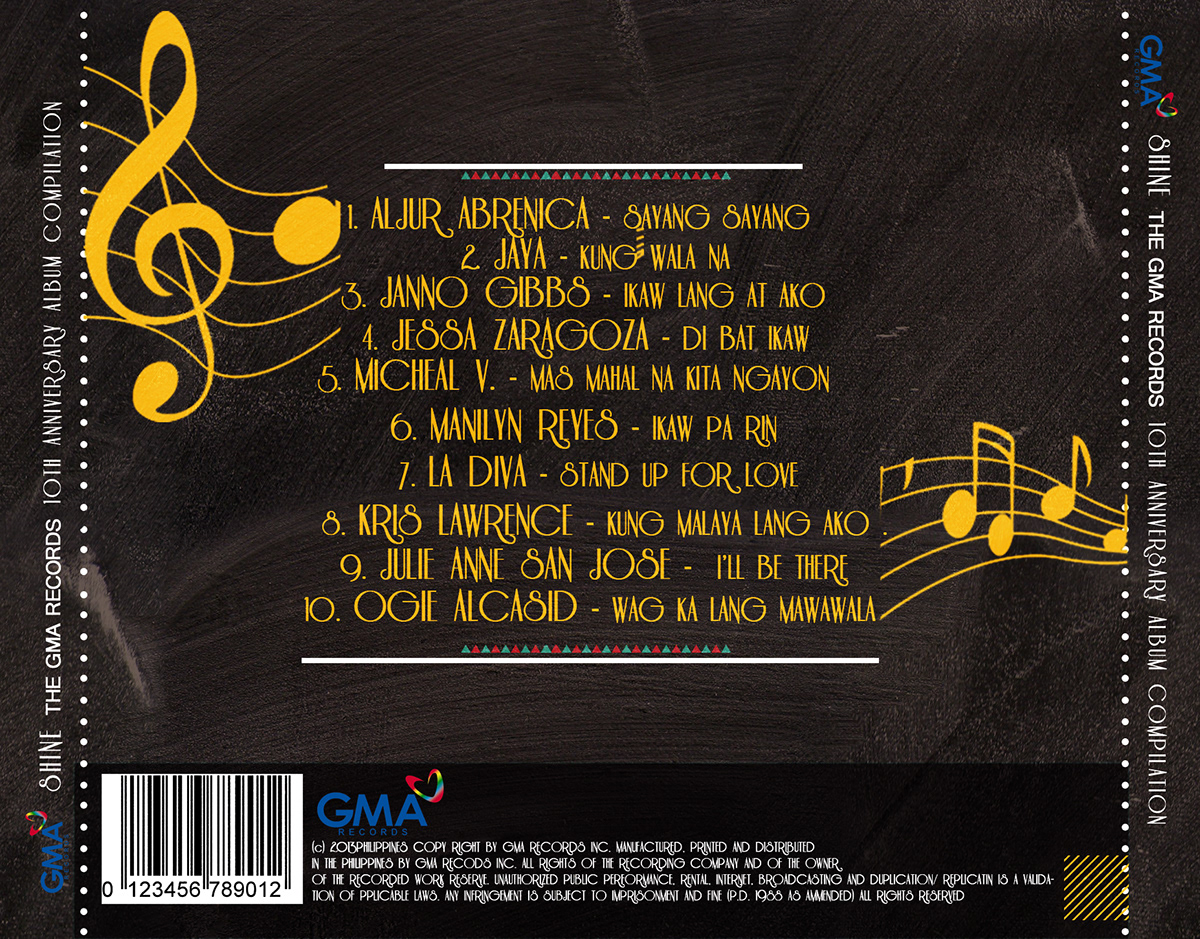 GMA cd cover philippines arwin  inlay front back song jacket