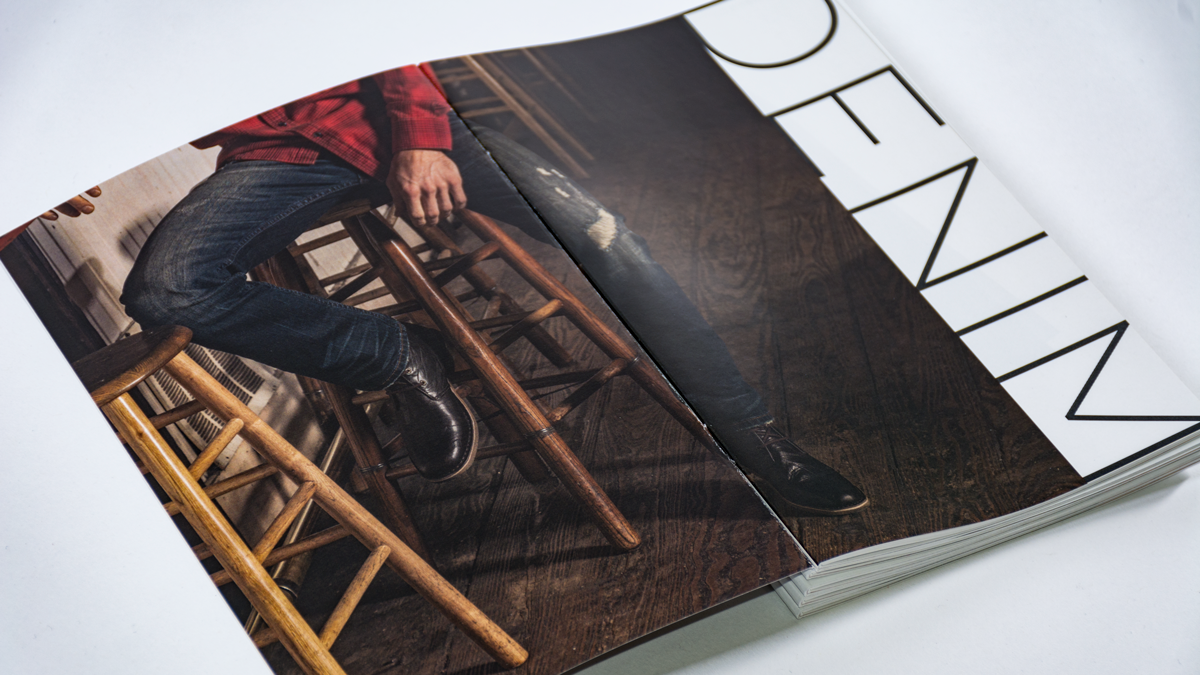 print Booklet look book Denim Fashion  print design  men's fashion
