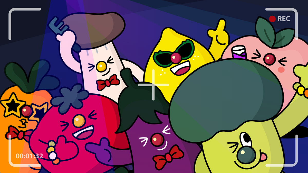 Character vegetable vegetable character 모션그래픽 시퀀스이미지 야채캐릭터 party 이랜드 butter