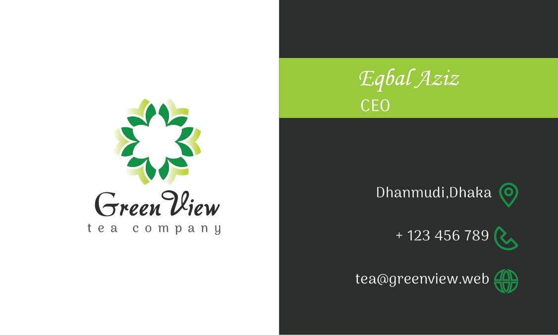 business card Logo Design green Unique brand identity adobe illustrator design branding  Brand Design green business card