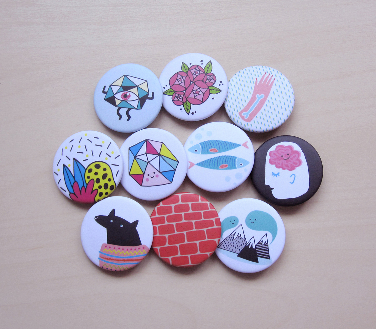 pin pins Badges pinbadges buttons pinbuttons colorful characters funny little cute