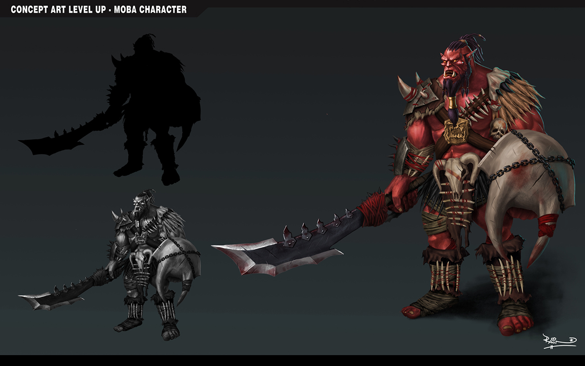 MOBA conceptart Character orcs minotaur fantasy