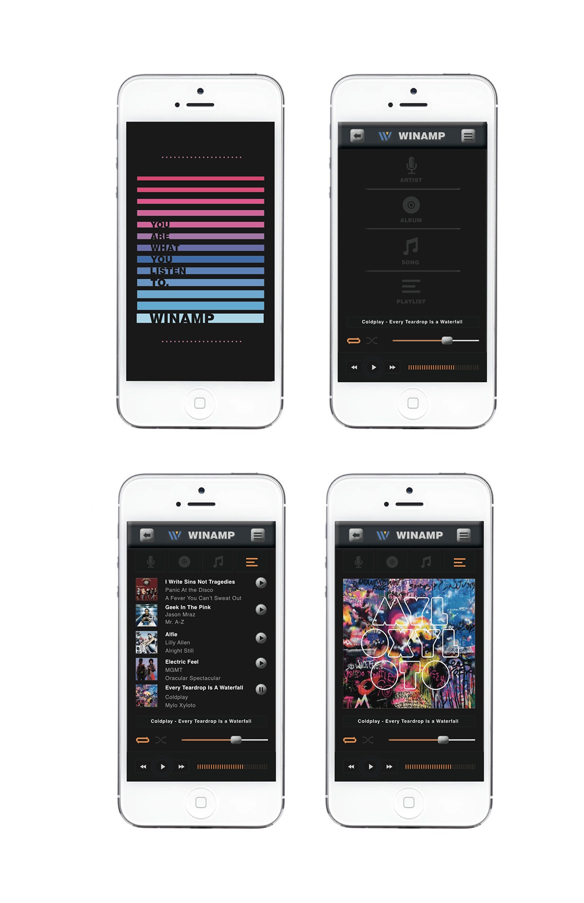 billboard iphone iPad application Website Music Player vibrant print Web identity Corporate Identity ux/ui design