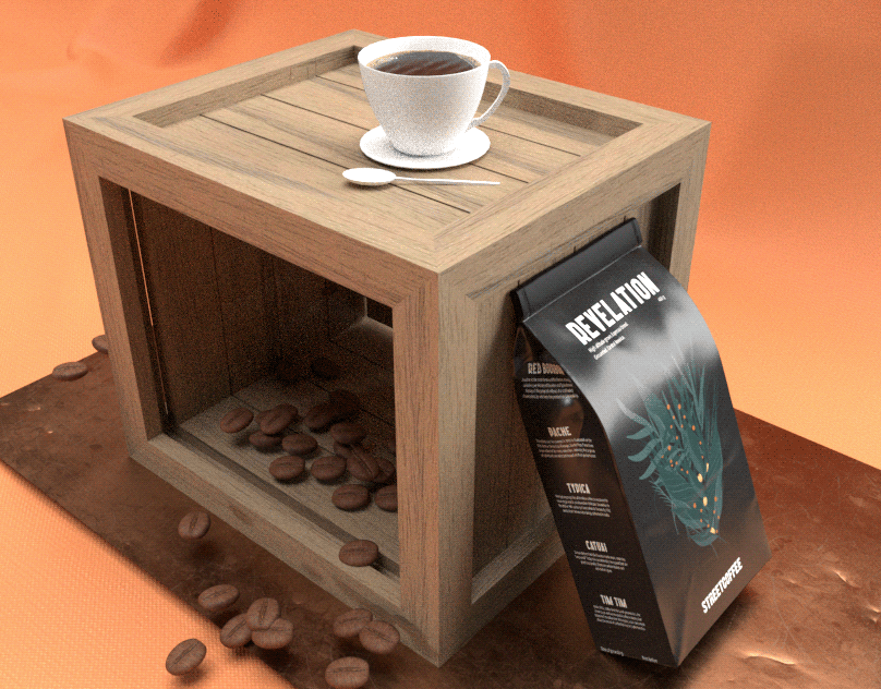 Coffee coffeepackaging dimentions AR augmentedreality 3D setdesign commercial poster virtual