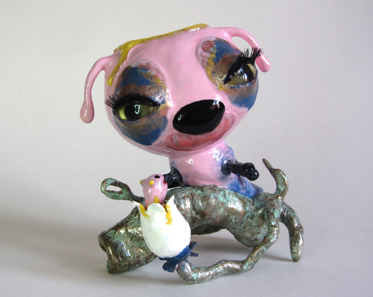 color mixed media paper acrylic pedestal sculpture work of fantasy Poetry self-discovery alex mitchell twinki-winki