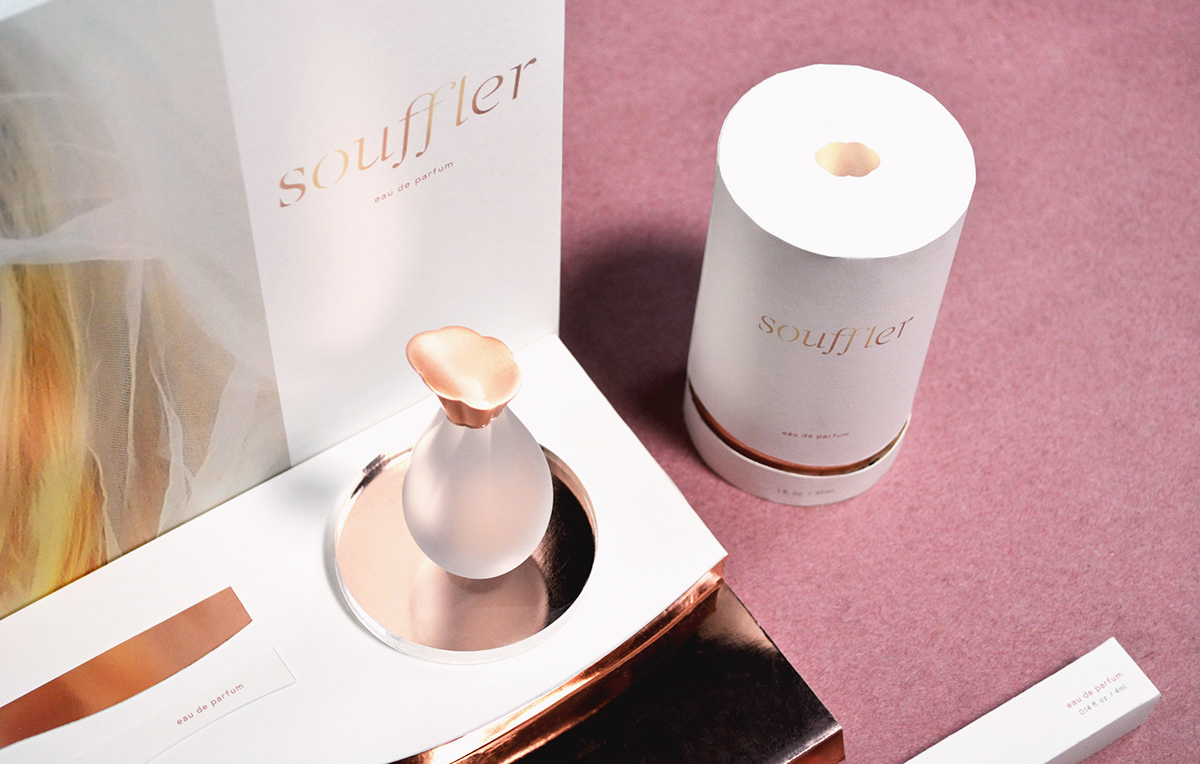 adobeawards perfume Fragrance package design  Identity Design Souffler Whisper