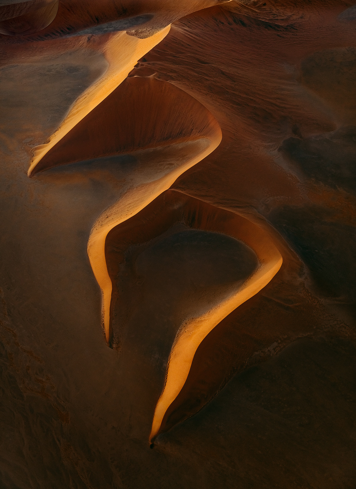 Aerial Photography Aerial dunes desert africa Namibia abstract fine art dune Landscape
