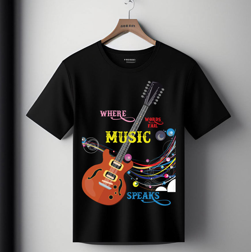 t-shirt typography   design logo adobe illustrator graphic design  Graphic Designer guitar ILLUSTRATION  Logo Design