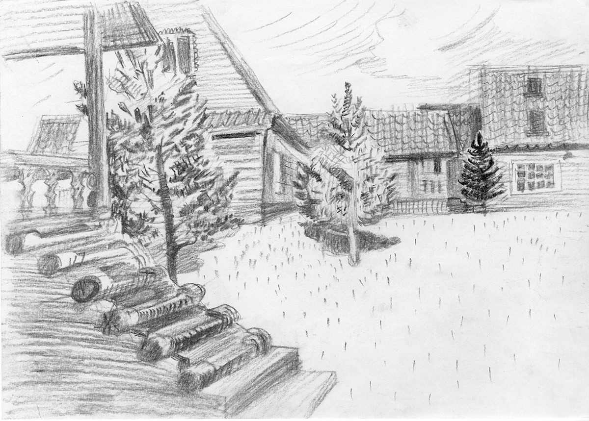 drawing design pattern seliger lake earth reservoir pond reservoir drawing charcoal pencil Pencil drawing