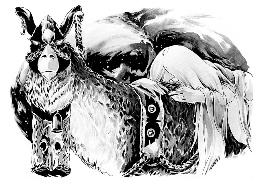 bianca black and white Character comics dark Drawing  fantasy fumetto logo