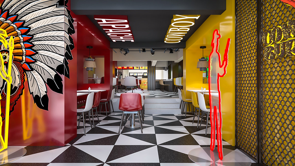 3ds max architecture cafe Interior interior design  modern Render restaurant restaurants visualization