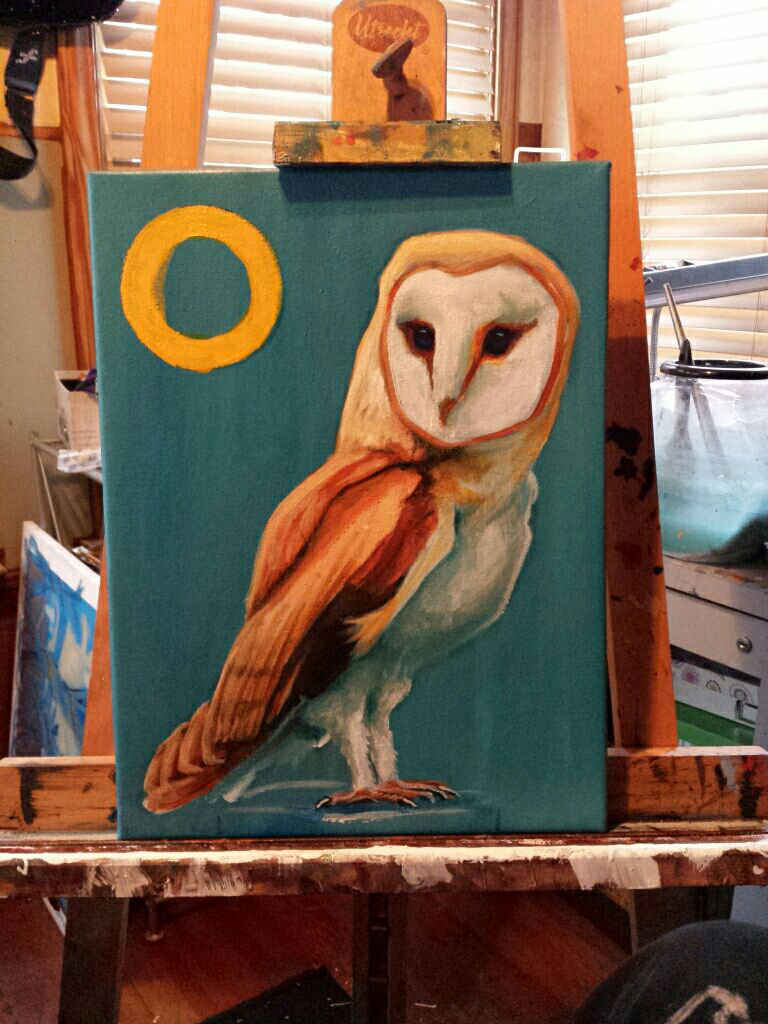 owl barn school blue