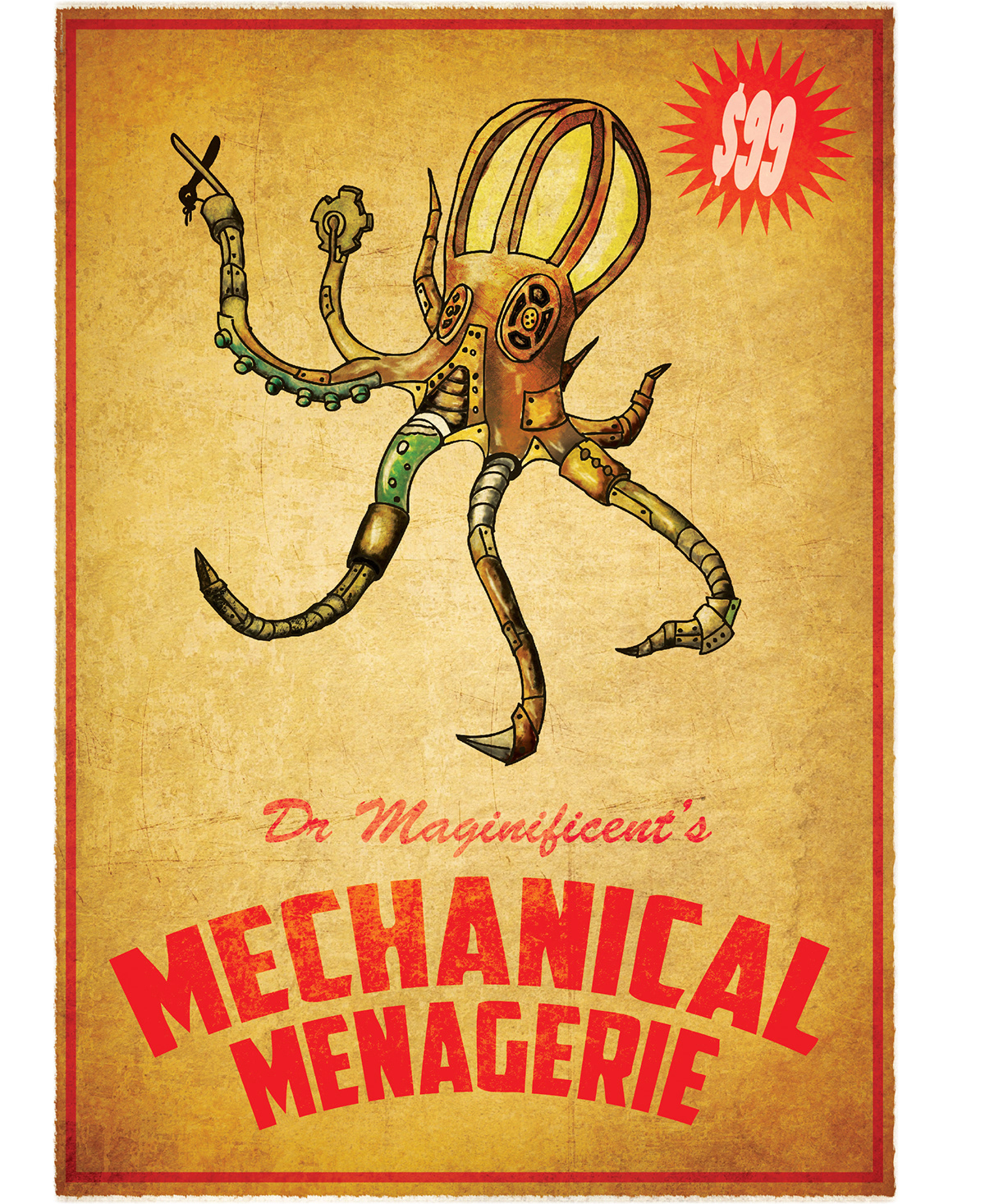 octopus STEAMPUNK punk Steam mehcanical robot