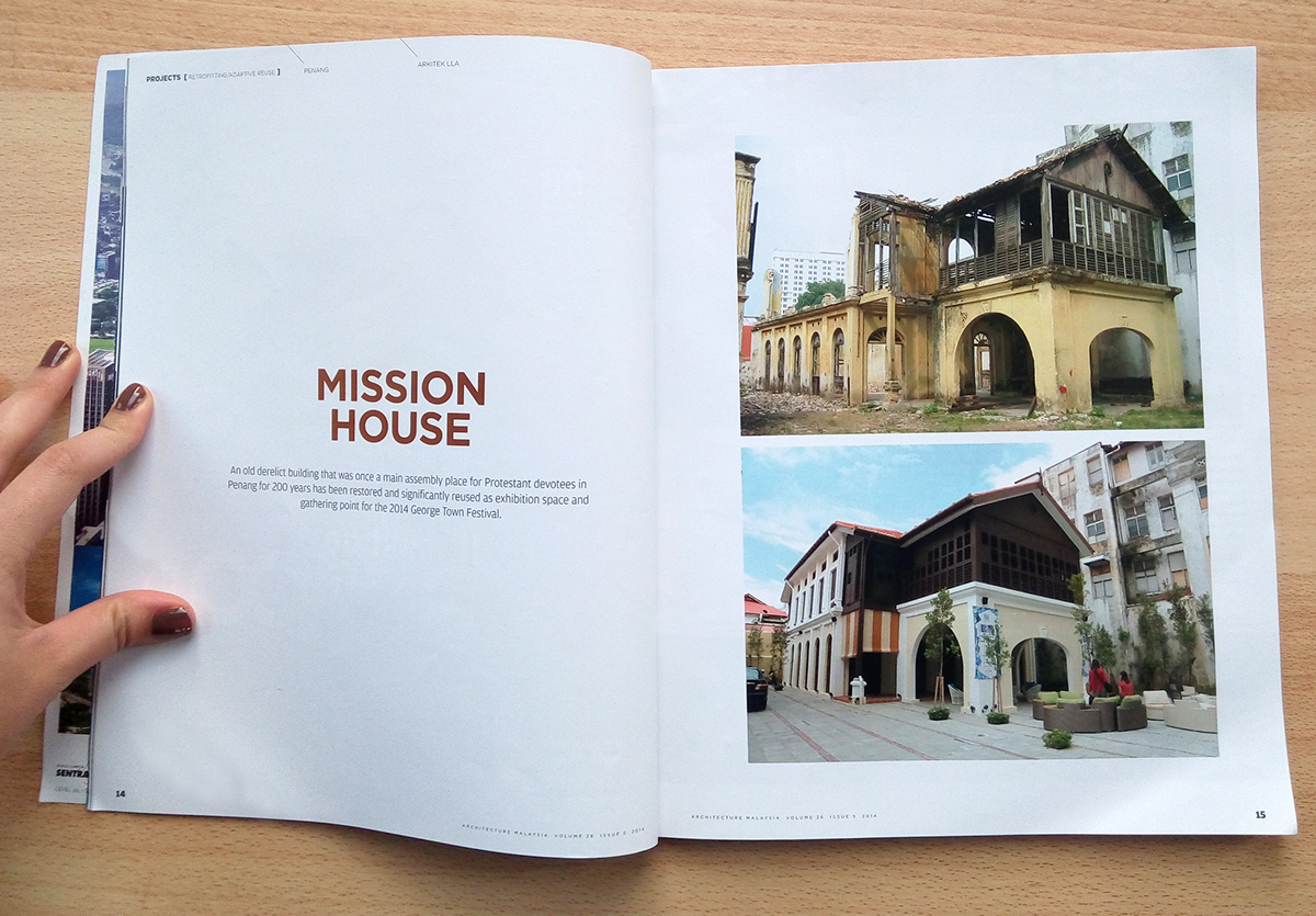 magazine feature architecture malaysia Mission House penang malaysia