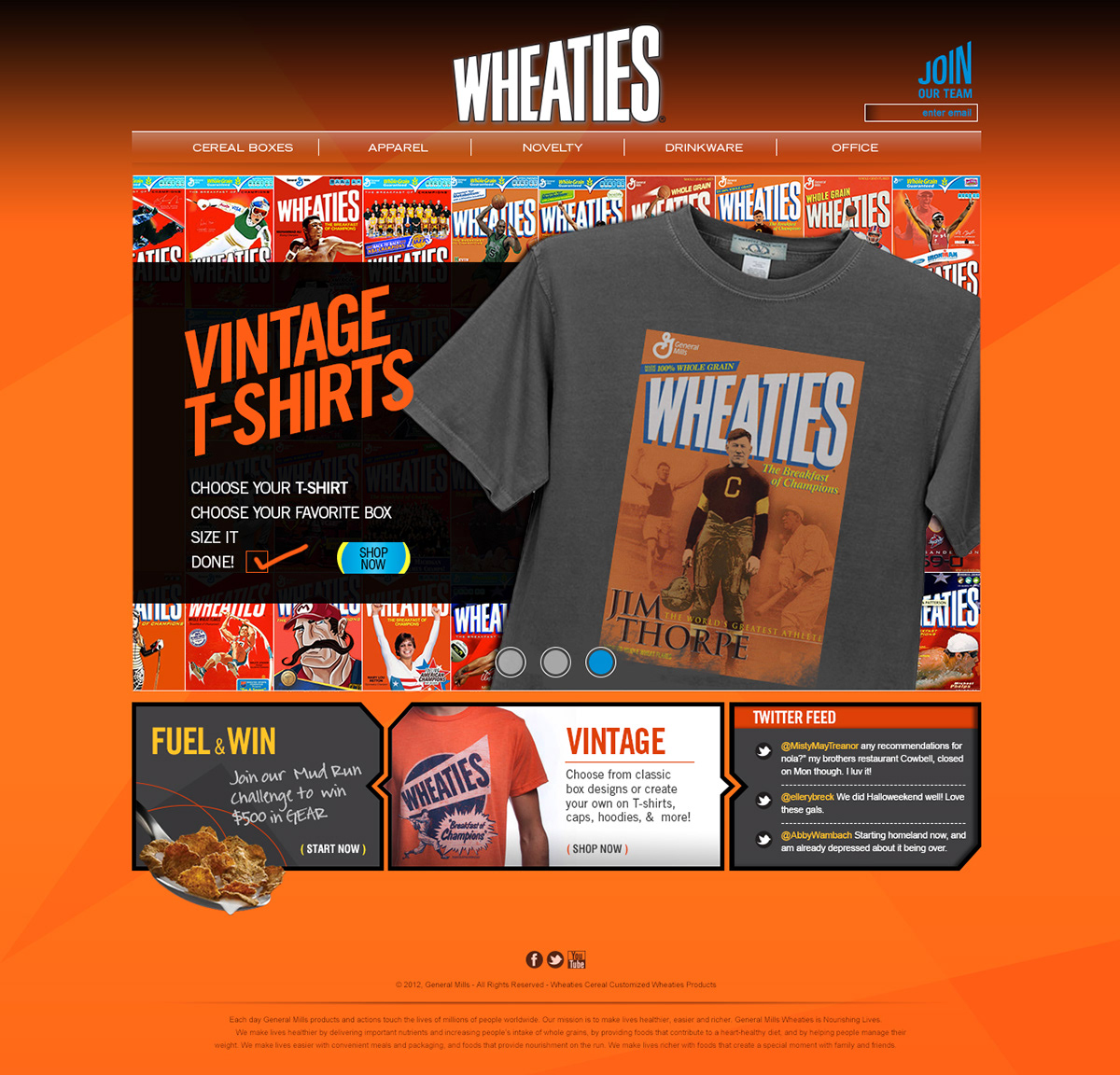 Wheaties  cereal  general mills  fuel  promotion  social   apparel