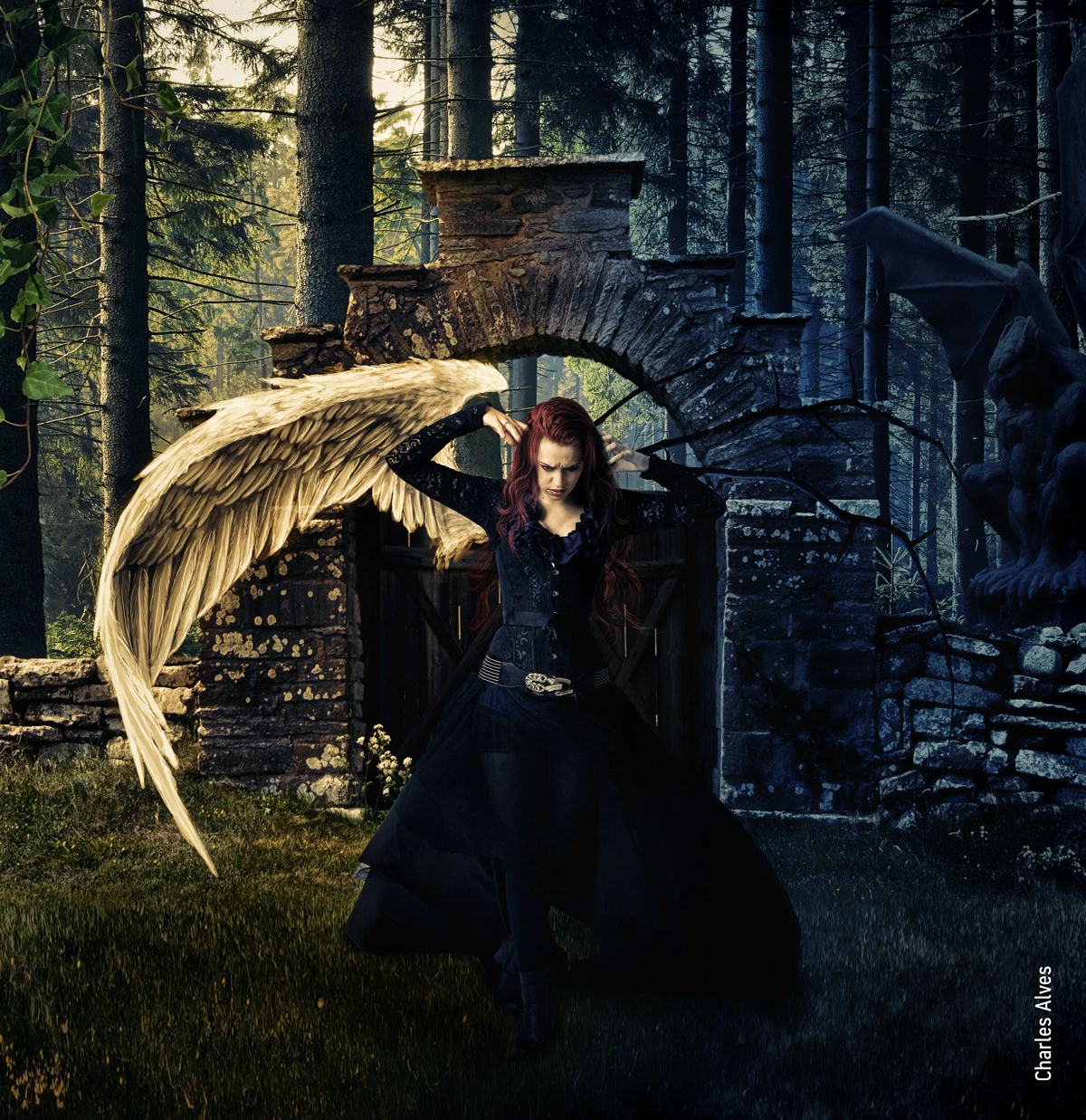 photoshop creative dark angel retpuch challenge manipulated