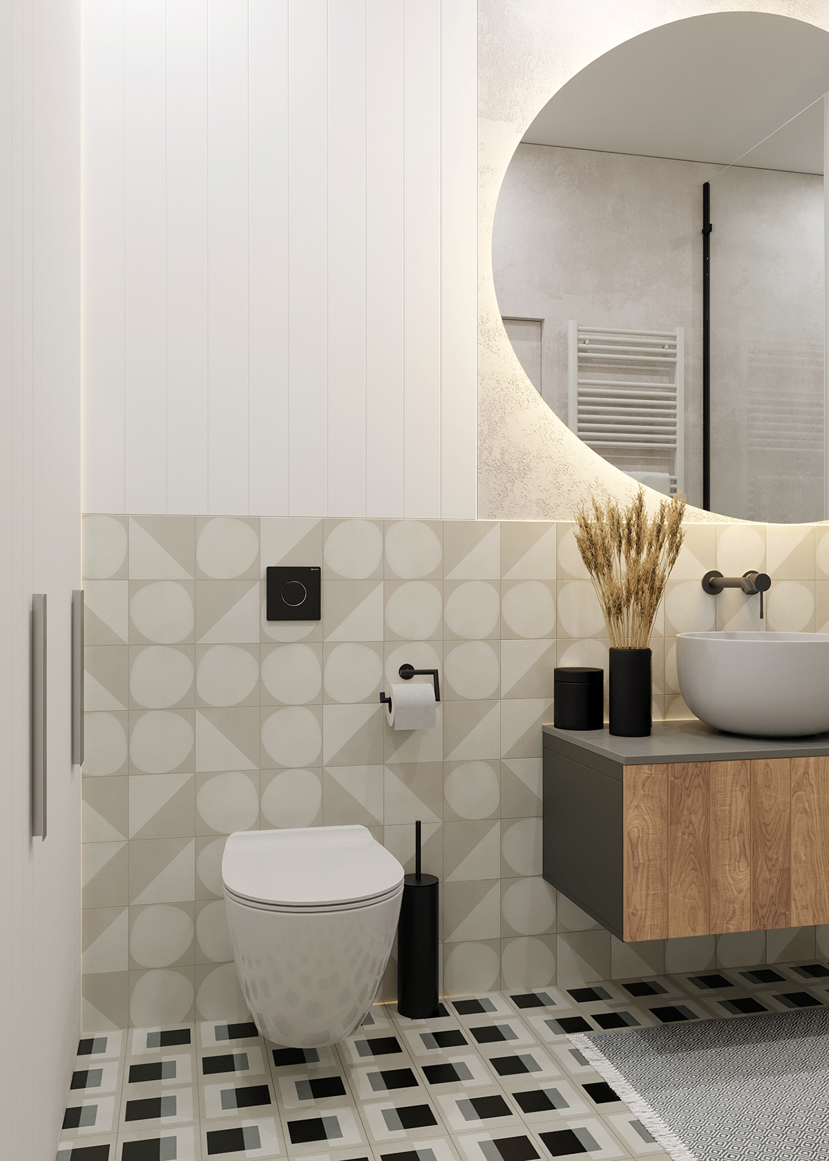 3D bathroom design Interior skandinavian