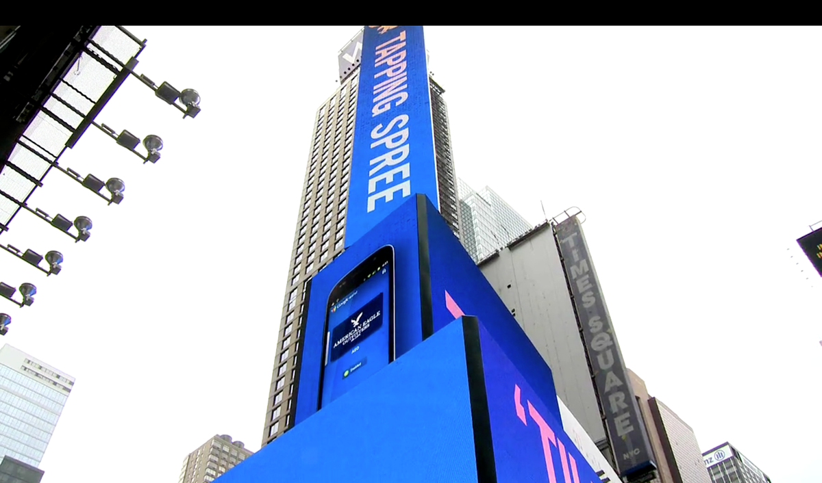 google Google Wallet times square Experiential experience design Retail Technology mobile New York nyc
