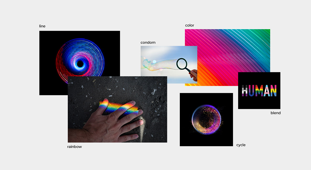 branding  Branding design colorful CONDOM graphic design  LGBT package package design  rainbow