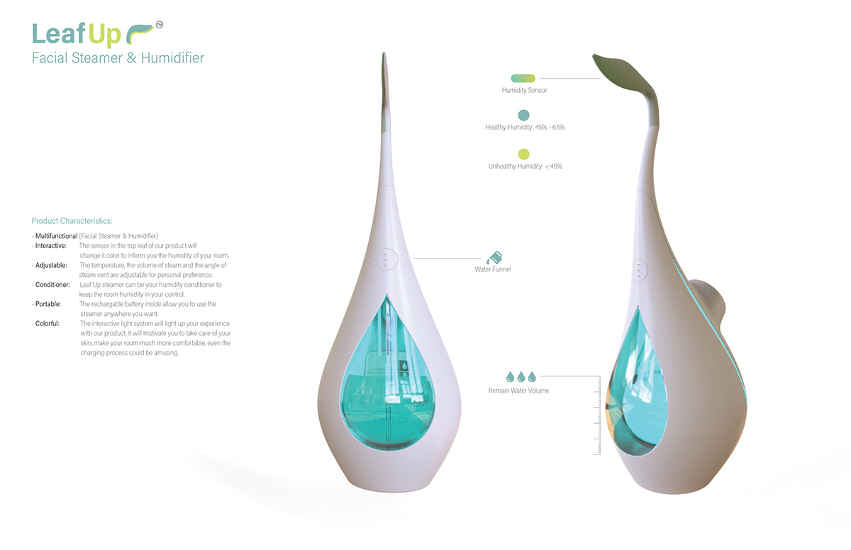 Adobe Portfolio LeafUp steamer humidifier leaf interactive