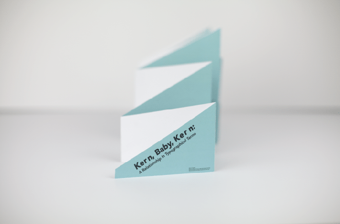 z-fold book concertina fold kerning type