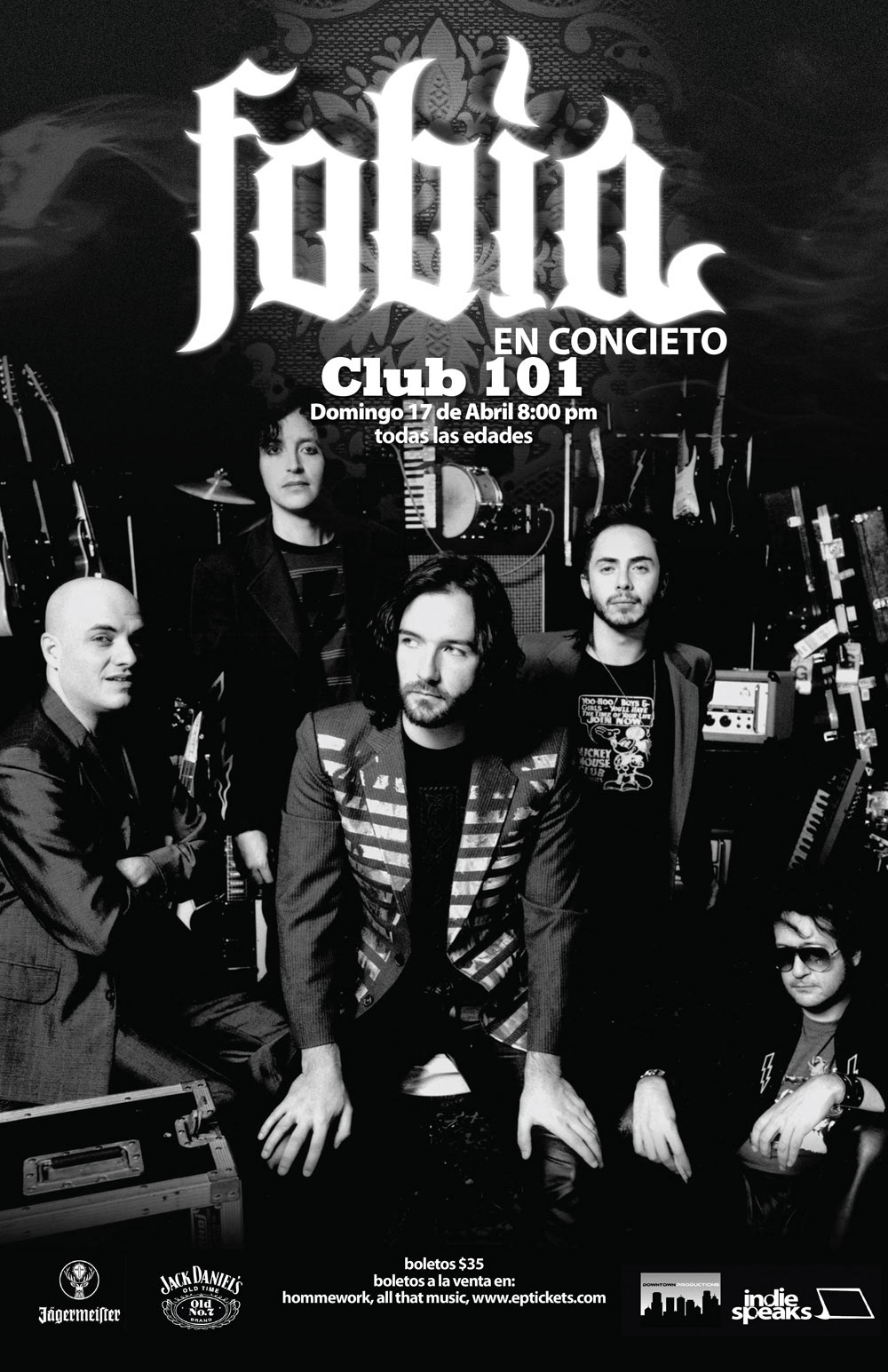 fobia cartel poster concert indiea speaks