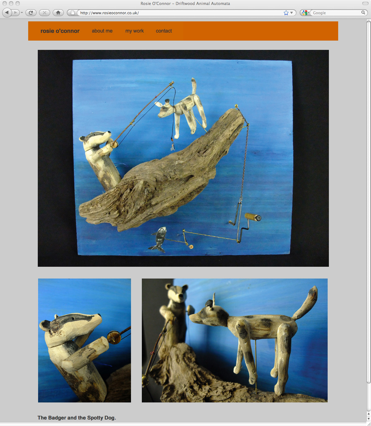 Rosie O'Connor driftwood animal automata Driftwood Animal Automata west coast scotland artist Website