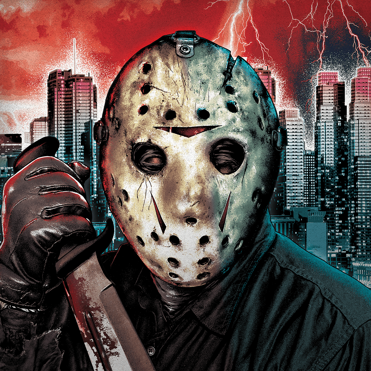 Friday The 13th horror Jason takes manhattan Jason Voorhees Packaging record WaxWork records map nyc subway