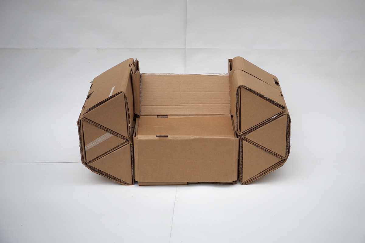 chair modular reconfigurable cardboard