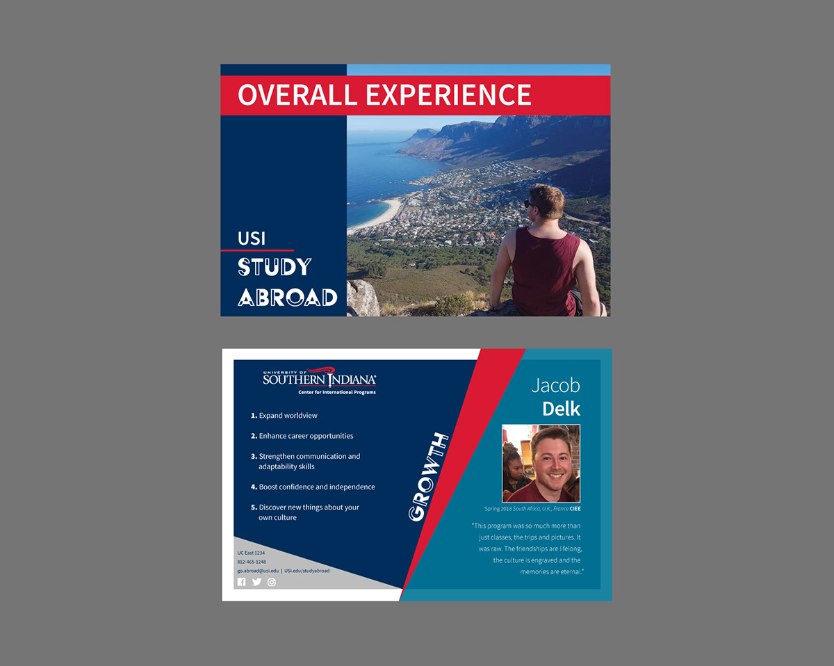study abroad postcard study Career impact scholarship Experience recruitment