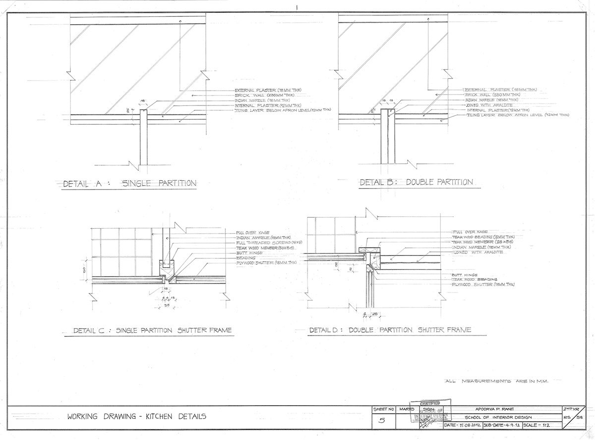 Carpentry conventional techniques hand drafting