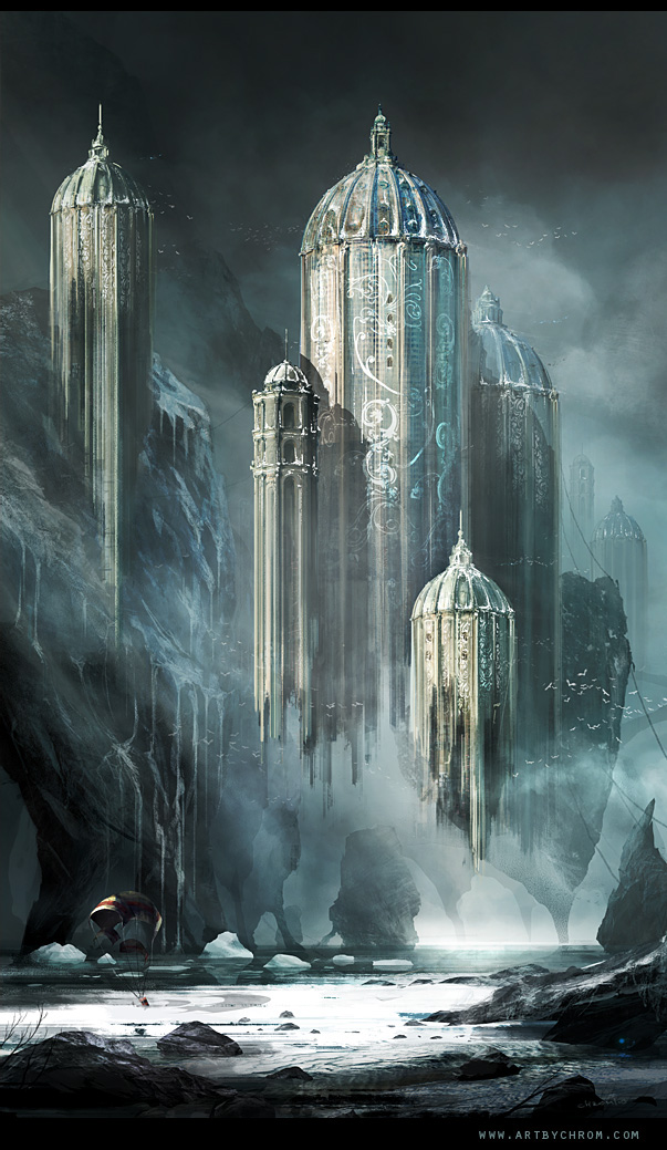fantasy  sci fi castles towers alien  worlds