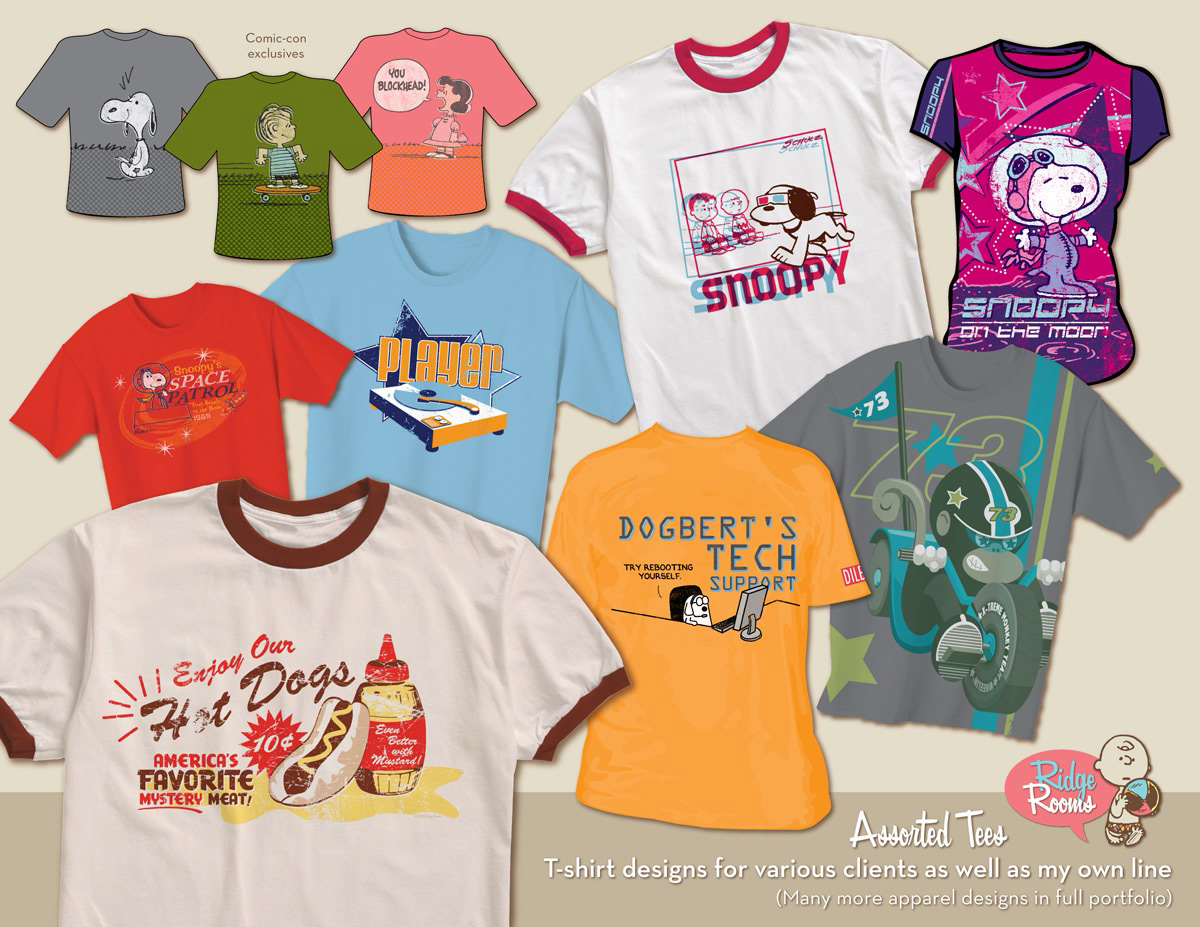 tees t-shirt snoopy linus Lucy turntable hot dog monkey dog Dogbert dilbert peanuts Extreme Monkey Team