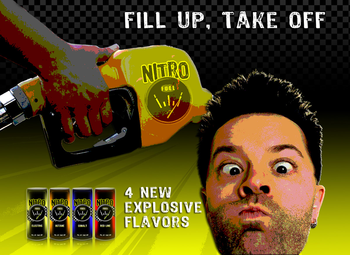 energy drink can soda gel billboard product fiction fake RedBull multi webpage Website