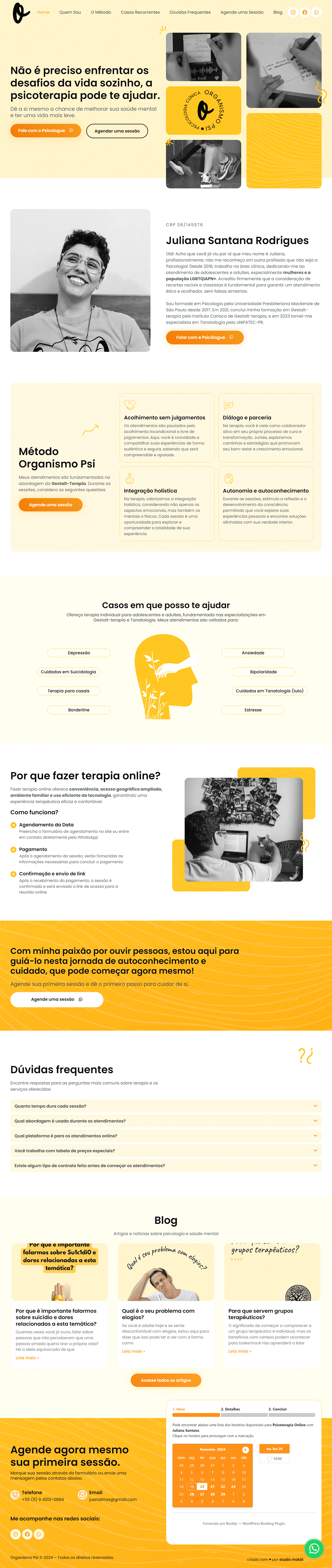 psicologia psychology lançamento landing page Web Design  Website user experience ui design ux/ui Figma