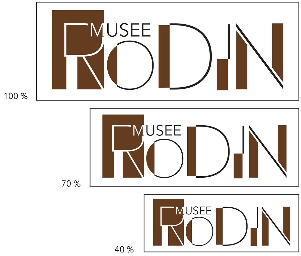 Logotype rodin museum typo typographic