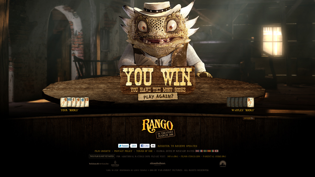 Rango Paramount Pictures Paramount movie websites Games