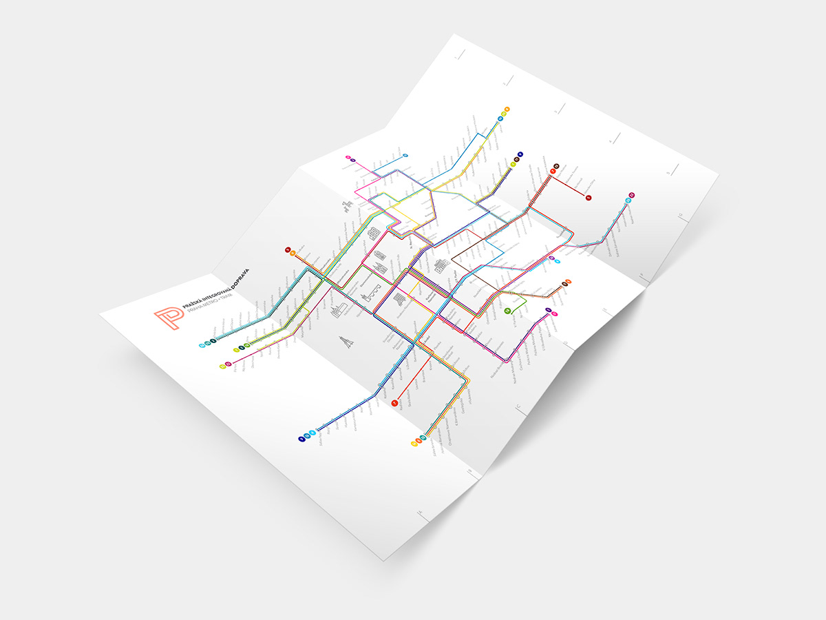 prague Praha information design metro tram Transit map