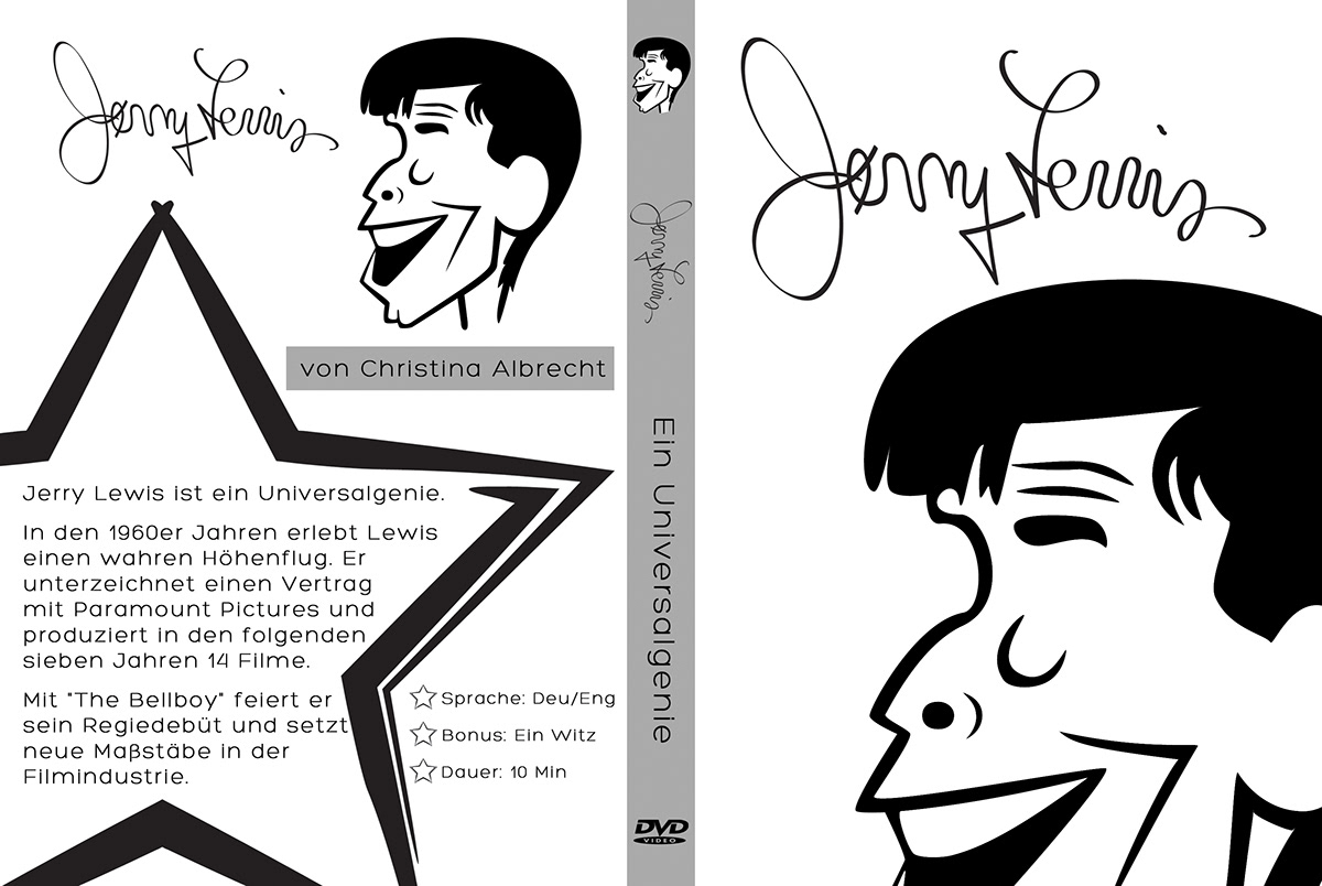 Jerry Lewis concept DVD design stroke animation logo Documentary  compositing Logo Design Corporate Identity Christina Albrecht