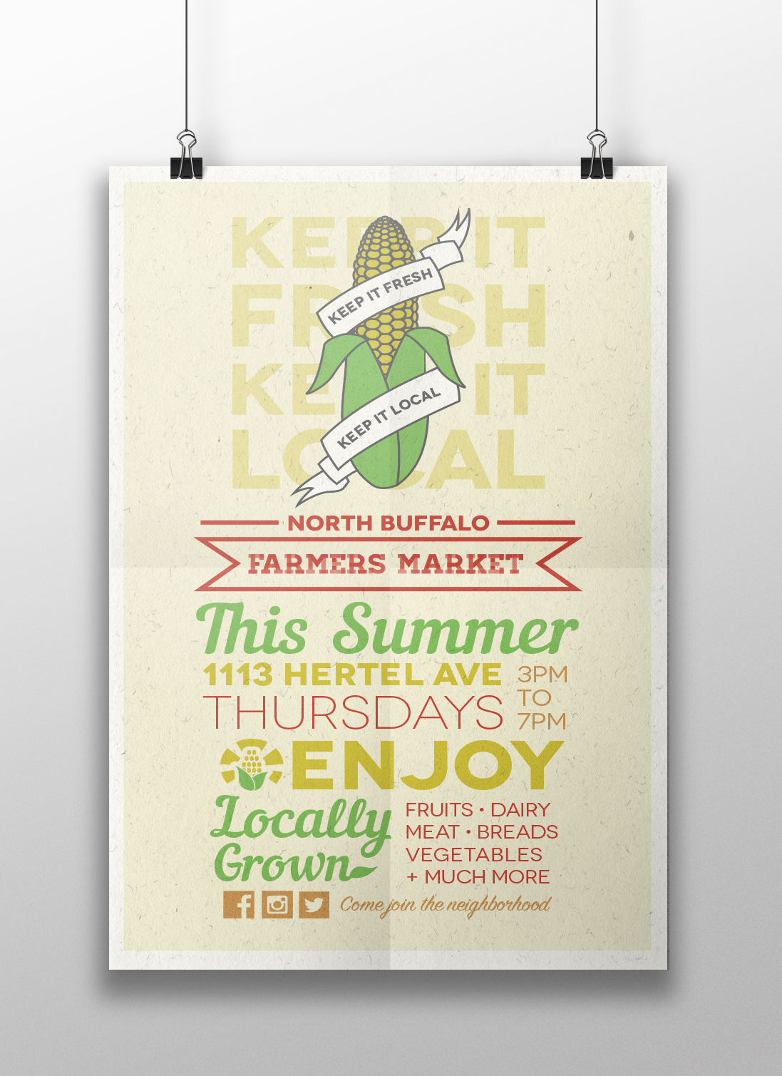 Buffalo New York farm brand poster Food 