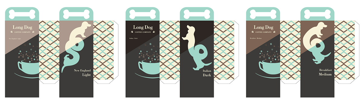 Coffee type dachshund dog pattern die cut Mug  Promotional cup sleeve