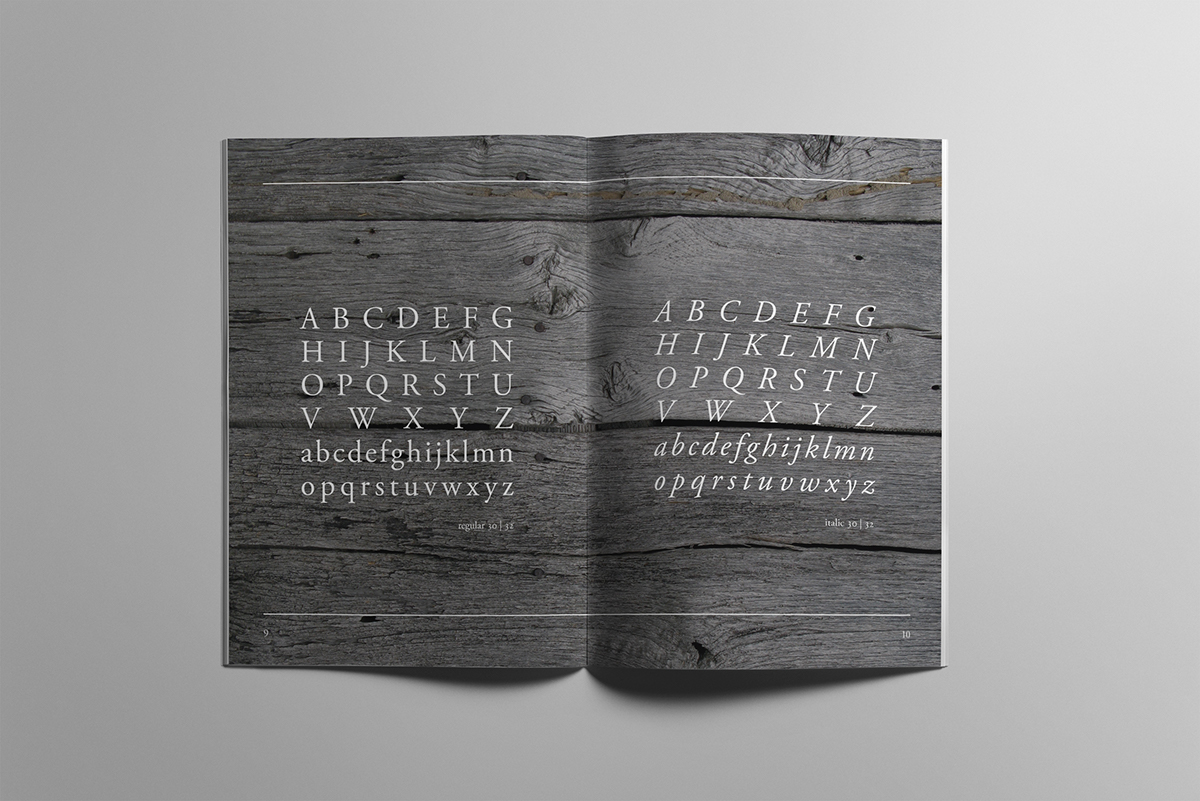 Garamond Graceful and Natural type specimen book