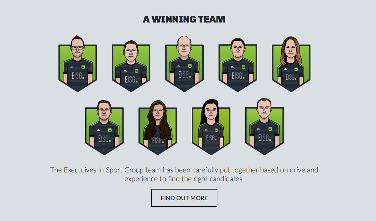 eisg sport team Website vector portrait