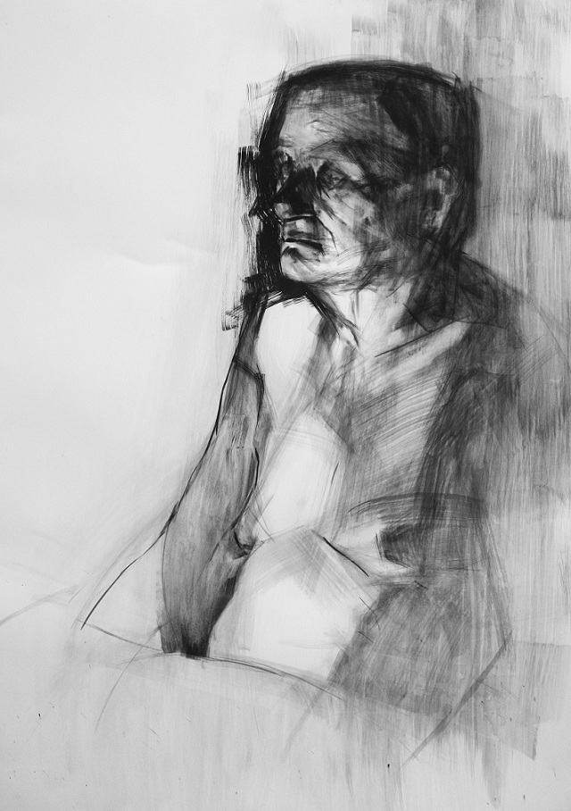 charcoal portrait man woman girl