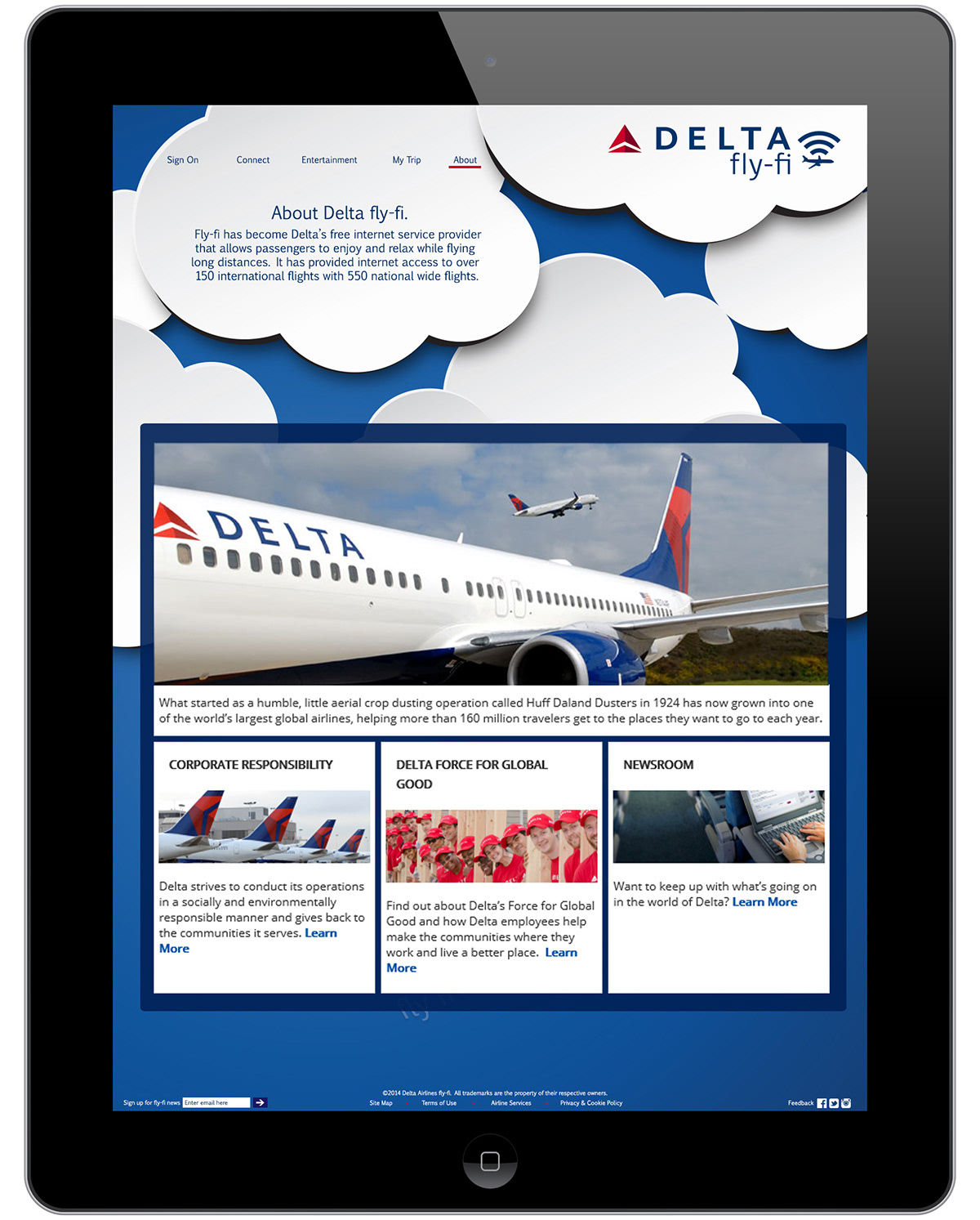 Delta Airlines Free WiFi flight plane logo fly-fi