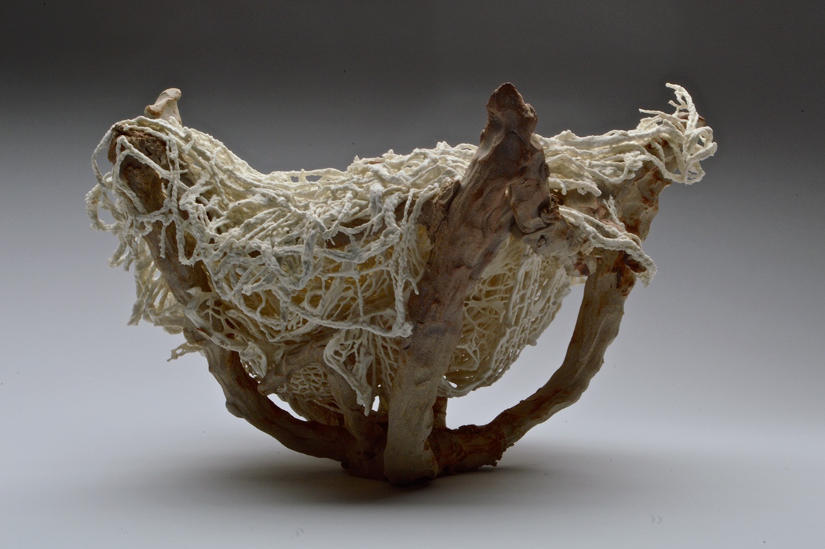 ceramics  sculpture stoneware porcelain knit knitting nest