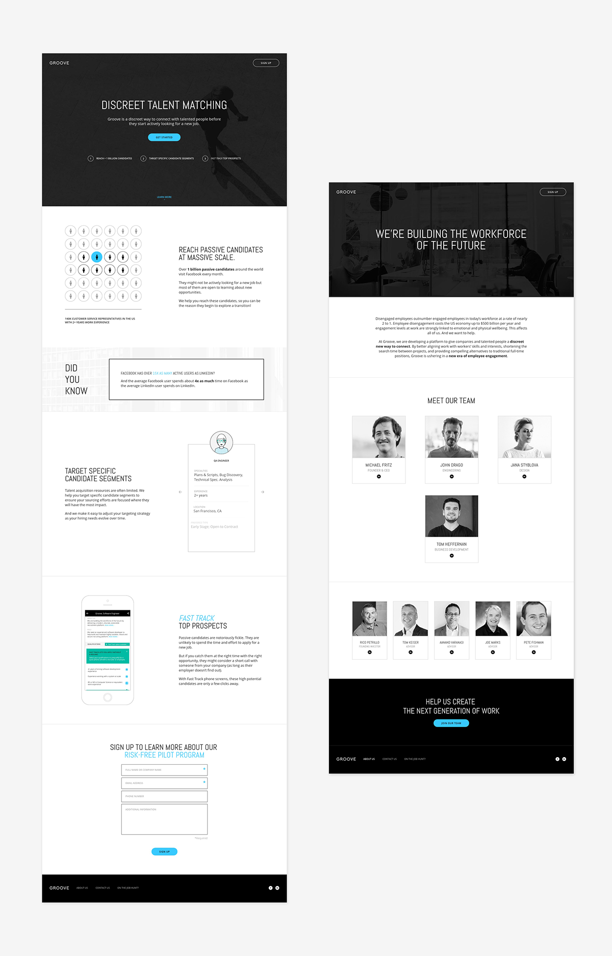 Adobe Portfolio user experience landing page Website Single Page user interface Onboarding
