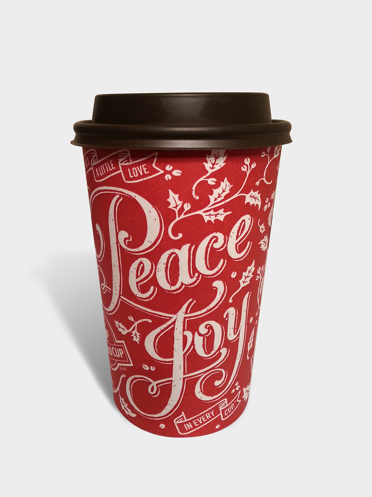 lettering design holidays cups Coffee type